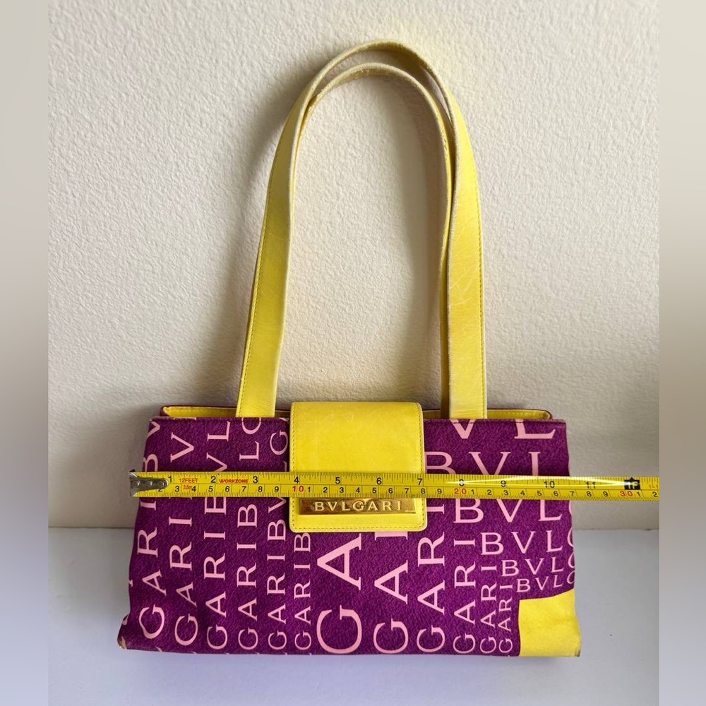 Authentic Bvlgari Logomania Purple and Yellow Handbag in great condition ￼💜 - Picture 3 of 14